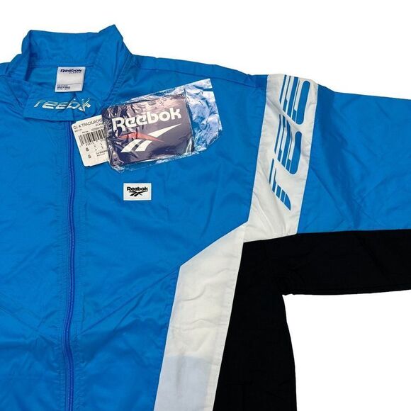 NWT Reebok Classic Men US S Zip Track Jacket Blue/Black/White | $80 - Picture 7 of 16